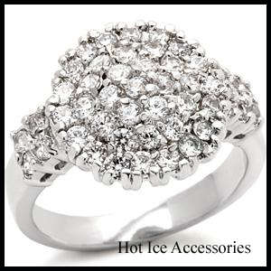 Simulated Diamond 18K White Gold Plated Ring - NO COMBINED POSTAGE