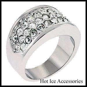 Simulated Diamond 18K White Gold Plated Ring - NO COMBINED POSTAGE