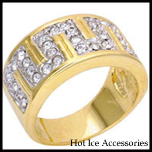Simulated Diamond 18K Yellow Gold Plated Ring - NO COMBINED POSTAGE