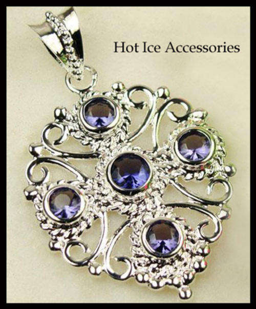 STERLING SILVER GENUINE AMETHYST PENDANT  - NO COMBINED POSTAGE