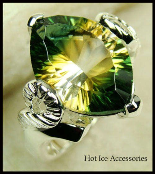 STERLING SILVER MYSTIC TOPAZ GEMSTONE RING - NO COMBINED POSTAGE