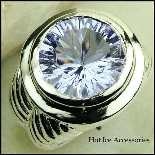 STERLING SILVER LIGHT AMETHYST GEMSTONE RING - NO COMBINED POSTAGE