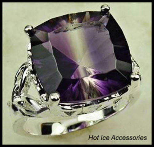 **INTERNATIONAL POSTAGE** STERLING SILVER SIMULATED AMETHYST RING *NO COMBINED POSTAGE