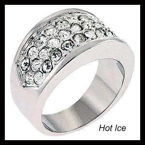 **INTERNATIONAL POSTAGE**  SIMULATED DIAMOND 18K WHITE GOLD PLATED RING