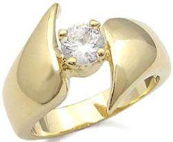 **INTERNATIONAL SHIPPING** 18K YELLOW GOLD PLATED SIMULATED DIAMOND RING*NO COMBINED SHIPPING