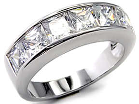 **INTERNATIONAL POSTAGE** 18K WHITE GOLD PLATED SIMULATED DIAMOND RING