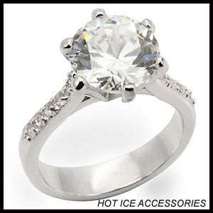 **INTERNATIONAL POSTAGE** 18K WHITE GOLD PLATED SIMULATED DIAMOND RING