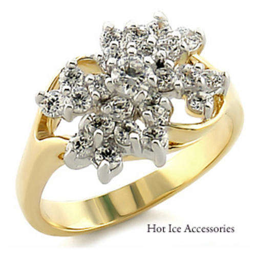 **INTERNATIONAL SHIPPING** 18K YELLOW GOLD PLATED SIMULATED DIAMOND RING*NO COMBINED SHIPPING