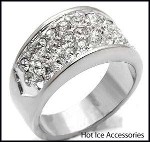**INTERNATIONAL POSTAGE** 18K WHITE GOLD PLATED SIMULATED DIAMOND RING