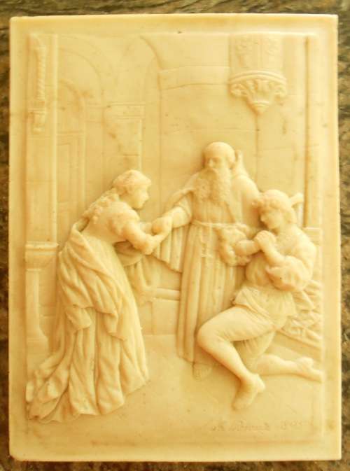 Antique style plaque "The Priest"