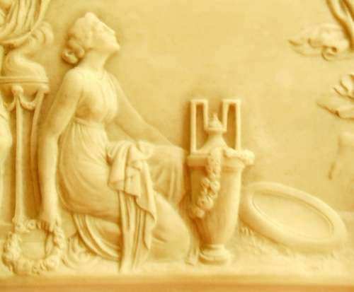 FRAMED Antique style plaque `Haides abducting Persephone`