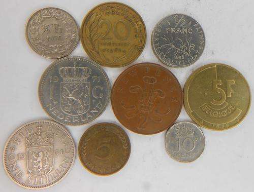 AUCTION STARTS AT R1 *** Lot of 9 European Coins