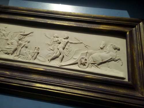 FRAMED Antique style plaque `Haides abducting Persephone`