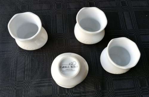 CARROL BOYES SET OF 4 EGG CUPS, "SWIRL"