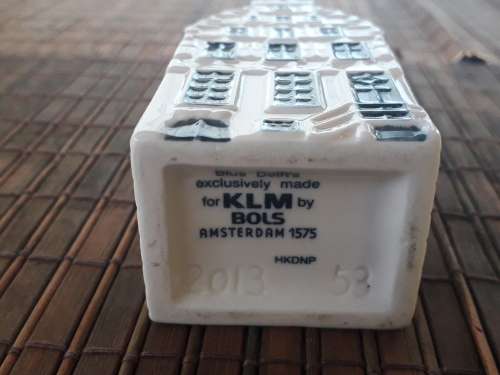 VINTAGE KLM DELFT BLUE HOUSE NO. 53, SEALED AND STILL FULL