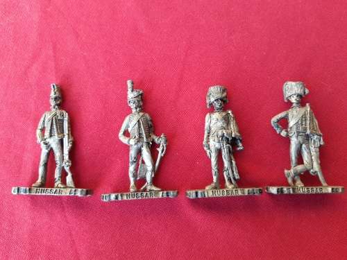 FOUR HIGHLY COLLECTIBLE HUSSARS LEAD SOLDIERS