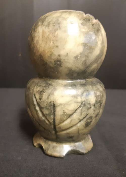 VINTAGE ALABASTER OWL FIGURINE BY M GREGORIETTI VOLTERRA FROM TUSCANY ITALY