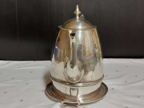AMAZING FIND! UNION CASTLE LINE 1900 LATE VICTORIAN LARGE  SILVER PLATED TEA POT WITH BASE