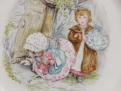 BEAUTIFUL VINTAGE WEDGWOOD ORIGINAL BEATRIX POTTER MRS TIGGY-WINKLE SALAD PLATE