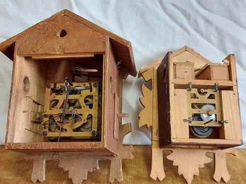PARTS OF TWO CUCKOO CLOCKS FOR SPARES