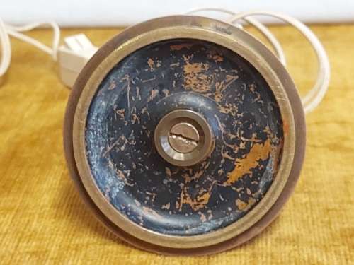 STUNNING AND QUIRKY BRONZE HAND GRENADE TABLE LAMP IN WORKING CONDITION