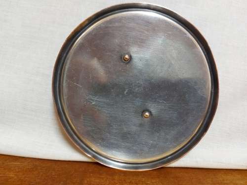 GREAT FIND!  VINTAGE GEORG JENSEN TAVERNA DESIGN SOLID, THICK COPPER POT WITH A SILVER LINING