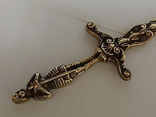 AWESOME VINTAGE BRASS MEDIEVAL KNIGHT LETTER OPENER