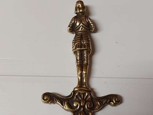 AWESOME VINTAGE BRASS MEDIEVAL KNIGHT LETTER OPENER