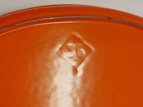 VINTAGE LARGE LE CREUSET MADE IN FRANCE ENAMELED CAST IRON OVAL OVEN DISH, NO 36