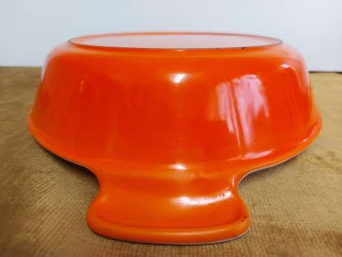 VINTAGE LARGE LE CREUSET MADE IN FRANCE ENAMELED CAST IRON OVAL OVEN DISH, NO 36