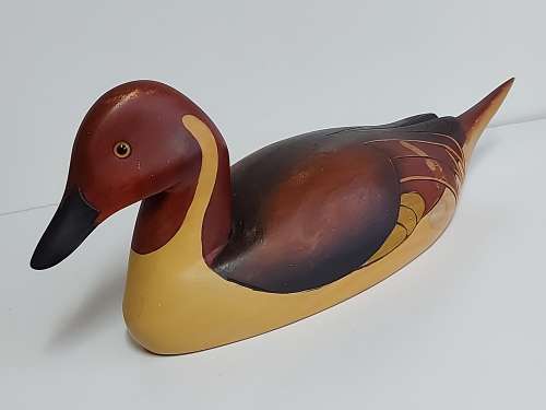 HIGHLY COLLECTIBLE FEATHERS OF KNYSNA LIMITED EDITION WOODEN PINTAIL DUCK, HAND CARVED AND PAINTED