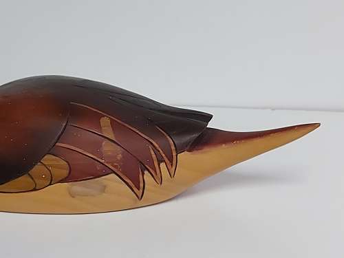 HIGHLY COLLECTIBLE FEATHERS OF KNYSNA LIMITED EDITION WOODEN PINTAIL DUCK, HAND CARVED AND PAINTED