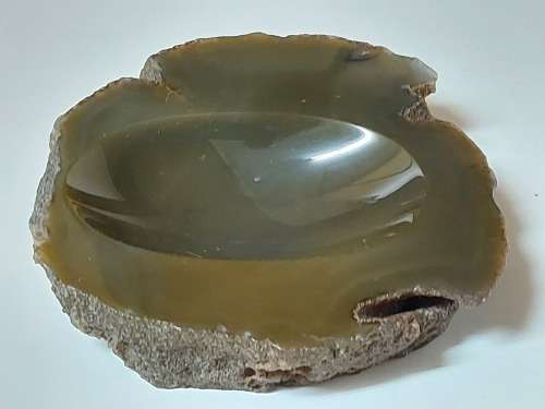 BEAUTIFUL OLIVE AGATE HIGHLY POLISHED SPECIMEN, 516 grams