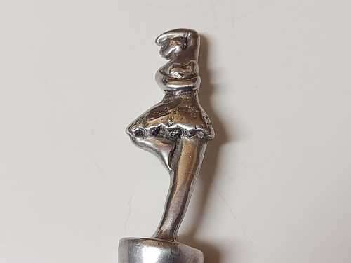 CARROL BOYES FUNCTIONAL ART: VINTAGE RARE AND UNUSUAL PEWTER BALLERINA BOTTLE STOPPER