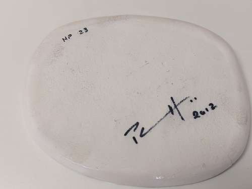 GORGEOUS CONTEMPORARY ART CERAMIC PLATE, SIGNED BY THE ARTIST