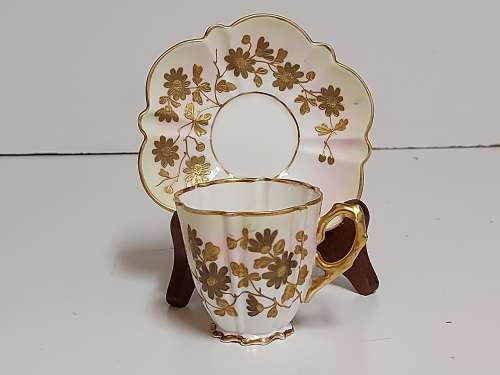 AMAZING FIND! STUNNING ULTRA RARE ANTIQUE OLD HALL 1790 CUP AND SAUCER
