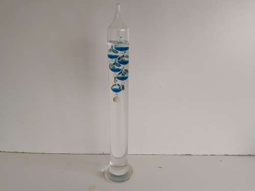 BEAUTIFUL TALL GALILEO GLASS FLOATING THERMOMETER