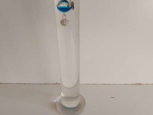 BEAUTIFUL TALL GALILEO GLASS FLOATING THERMOMETER