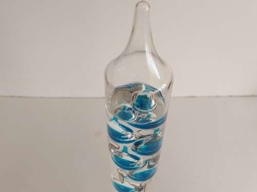 BEAUTIFUL TALL GALILEO GLASS FLOATING THERMOMETER