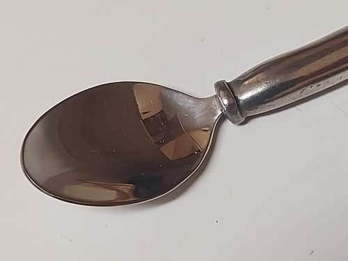CARROL BOYES FUNCTIONAL ART: VINTAGE RARE AND UNUSUAL PEWTER AND STAINLESS STEEL SPOON