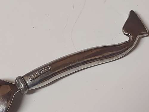 CARROL BOYES FUNCTIONAL ART: VINTAGE RARE AND UNUSUAL PEWTER AND STAINLESS STEEL SPOON