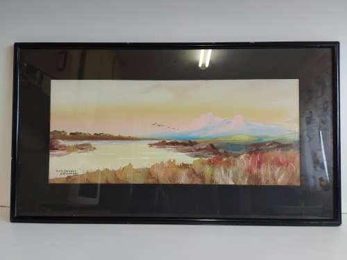 INVESTMENT ART: AWESOME ORIGINAL H ANDERSON WATER COLOUR ON BOARD PAINTING IN GREAT CONDITION