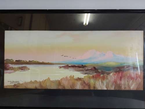 INVESTMENT ART: AWESOME ORIGINAL H ANDERSON WATER COLOUR ON BOARD PAINTING IN GREAT CONDITION