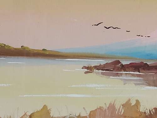 INVESTMENT ART: AWESOME ORIGINAL H ANDERSON WATER COLOUR ON BOARD PAINTING IN GREAT CONDITION