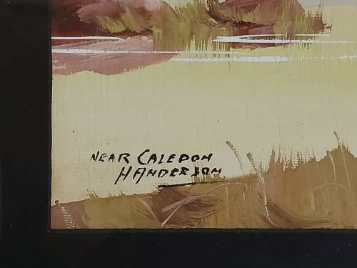 INVESTMENT ART: AWESOME ORIGINAL H ANDERSON WATER COLOUR ON BOARD PAINTING IN GREAT CONDITION