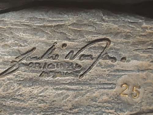 ULTRA RARE ORIGINAL JACKIE NOAKES SCULPTURE OF AN AFRICAN LEOPARD, SIGNED AT THE BASE