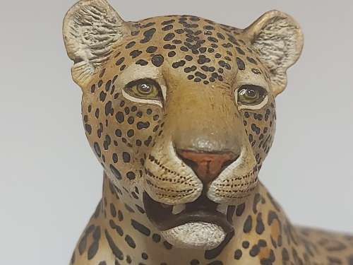 ULTRA RARE ORIGINAL JACKIE NOAKES SCULPTURE OF AN AFRICAN LEOPARD, SIGNED AT THE BASE