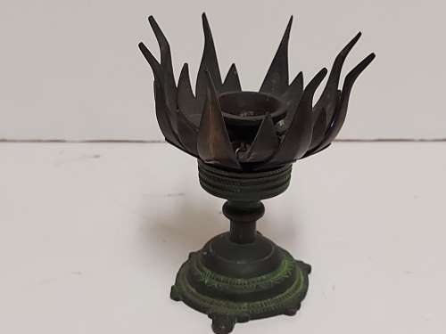 VINTAGE BRONZE EASTERN LOTUS INCENSE BURNER