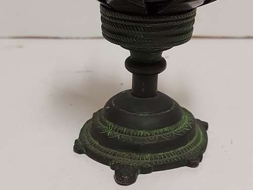 VINTAGE BRONZE EASTERN LOTUS INCENSE BURNER