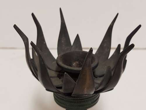 VINTAGE BRONZE EASTERN LOTUS INCENSE BURNER